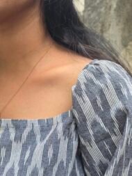 Asmi – Grey Pochampally Ikat Flared Top - Image 5