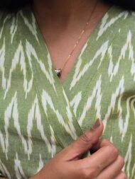 Taru – Light Green Pochampally Ikat Flared Top - Image 4