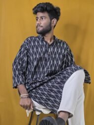 NISHKA- The Black Ikat Kurta - Image 5