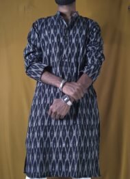 NISHKA- The Black Ikat Kurta
