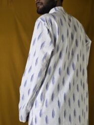 SHUBRA- The White Ikat Kurta - Image 4