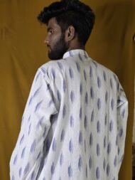 SHUBRA- The White Ikat Kurta - Image 3