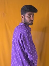 INDRA- The Purple Ikat Kurta - Image 4