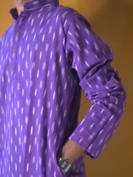 INDRA- The Purple Ikat Kurta - Image 2