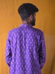 INDRA- The Purple Ikat Kurta - Image 3